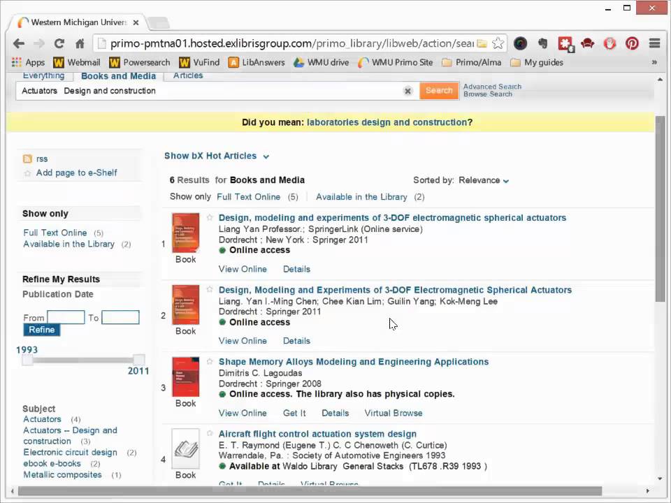 Finding books using Library Search