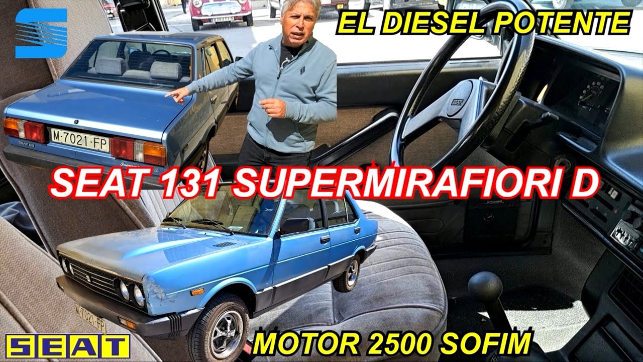 ⛽️Seat 131 Supermirafiori D 2500 Sofim. El diesel potente. #seat131