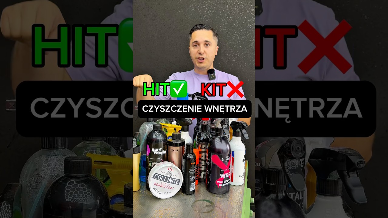 Czyszczenie wnętrza samochodu- sprawdź czym HIT czy KIT 🤫🚘