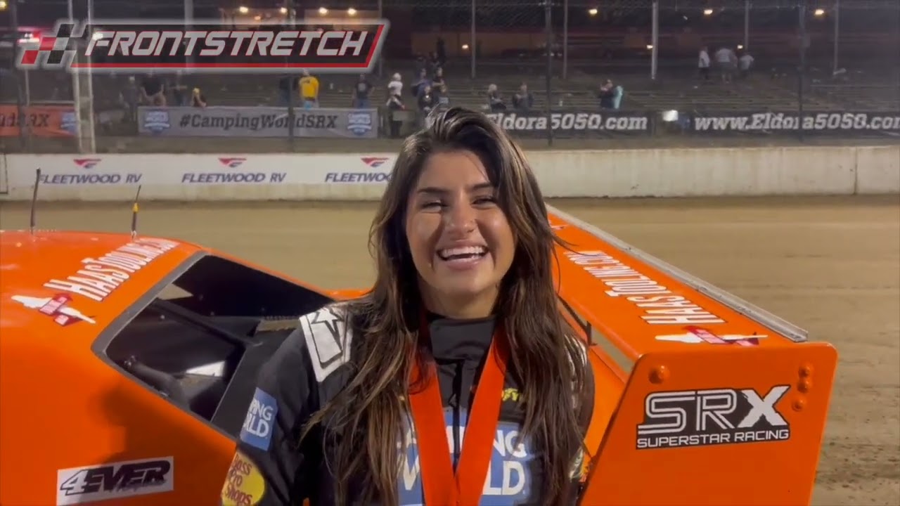 Hailie Deegan Scores 2nd Place Finish After Crashing in Heat Race in SRX at Eldora