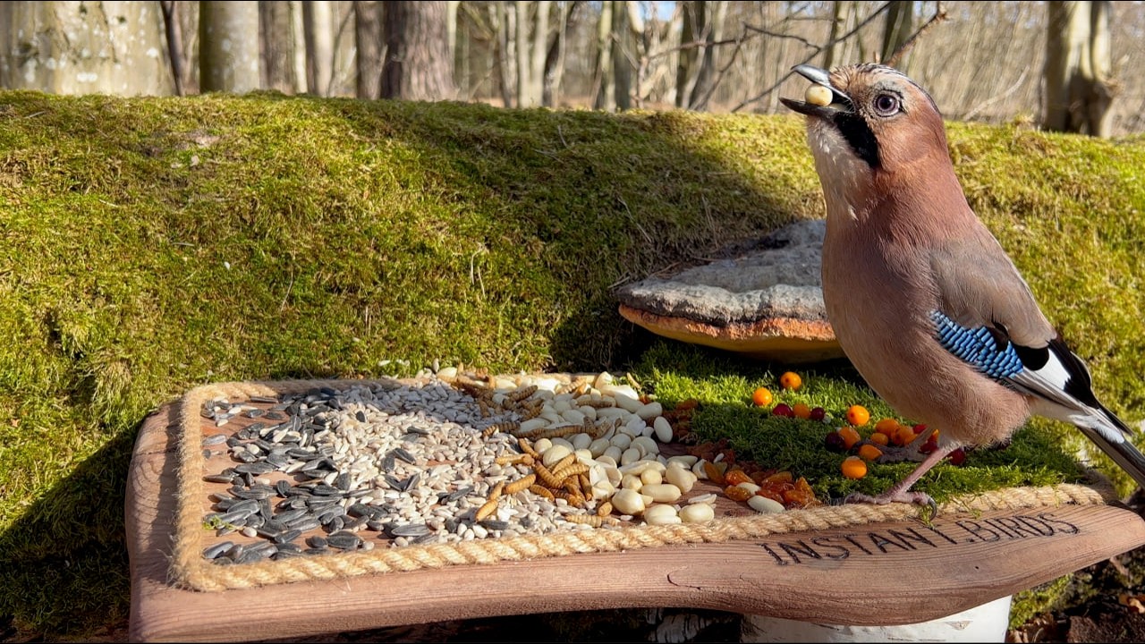 New Bird Feeder, New Visitors 🐦🐿️ | Backyard Feeding ASMR 4K