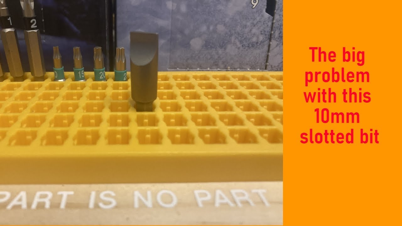The big problem with this 10mm slotted bit [Mini M6 Toolkit 002]