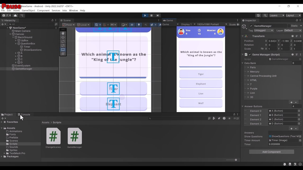 Creating a Question Database & Timer System in Unity - E5