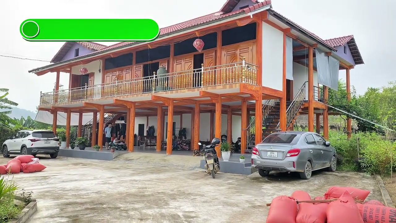 Mẫu nhà sàn bê tông đẹp lung linh và đầy đủ tiện nghi 
