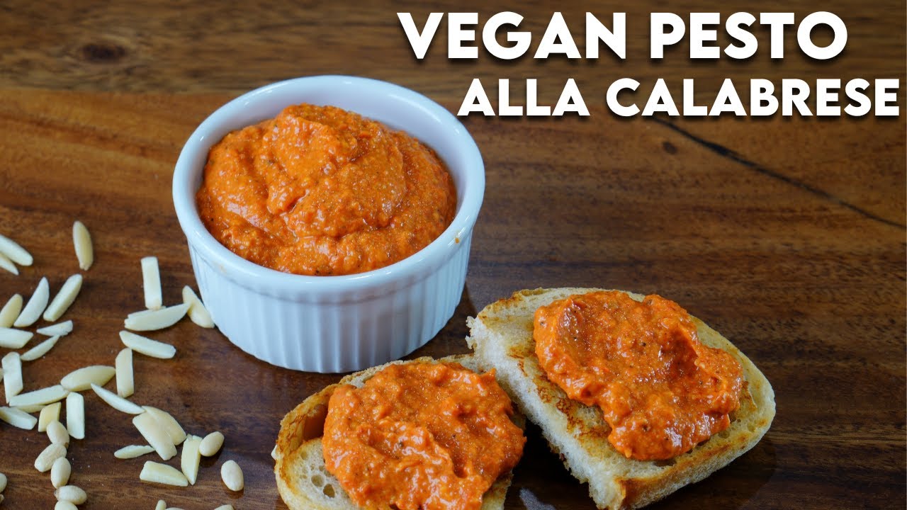 Spicy Vegan Calabrese Pesto - You Won't Believe It's Plant-based!