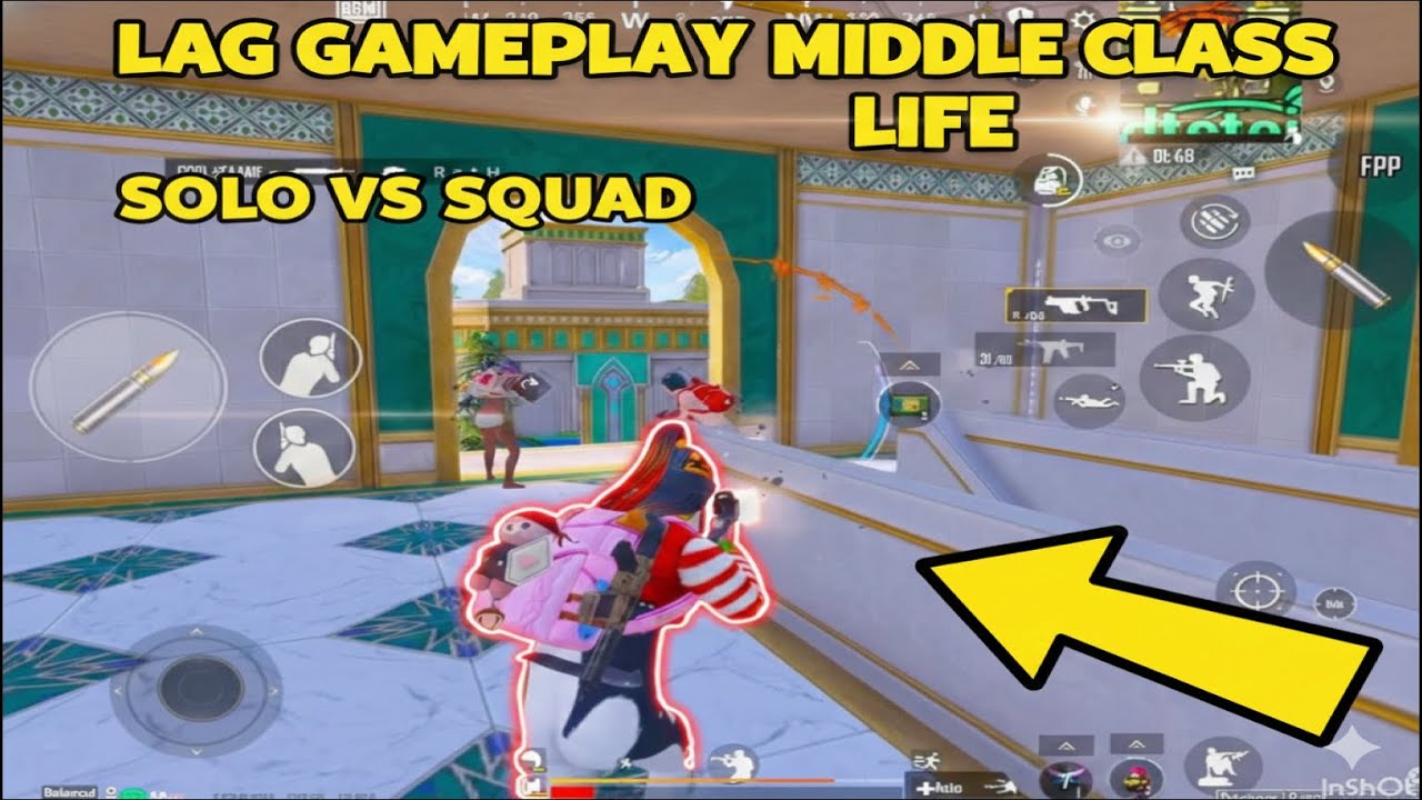 Low Device🥺Only Skills! 🔥 Solo vs Squad Lag Gameplay🥺