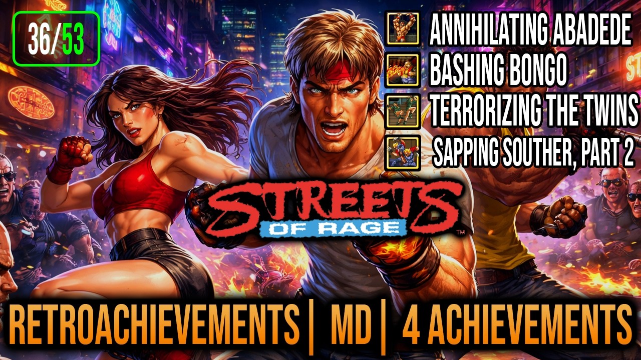 4 CONQUISTAS HARDEST | STREET OF RAGE (MEGA DRIVE) - RETROACHIEVEMENTS