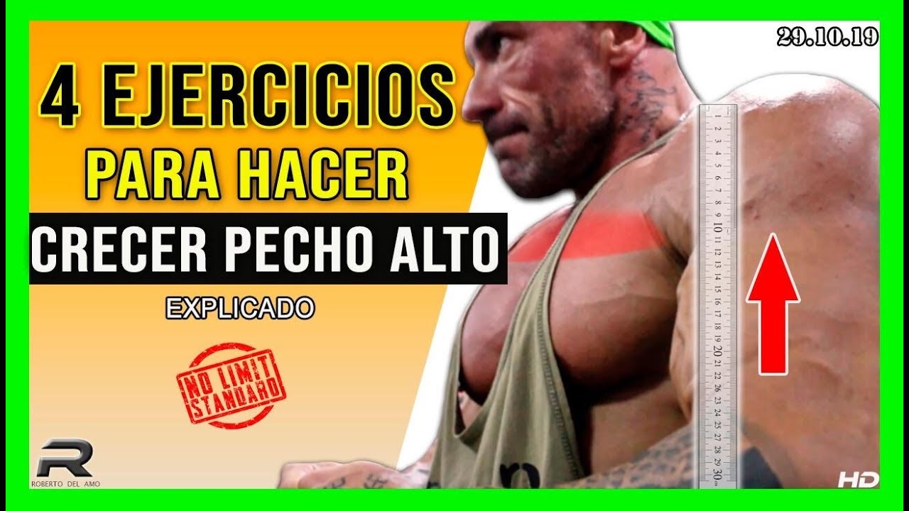 4 EJERCICIOS PARA HACER CRECER PECHO ALTO