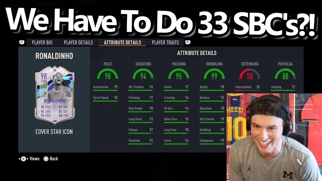 Nick reacts to NEW 98 Ronaldinho SBC