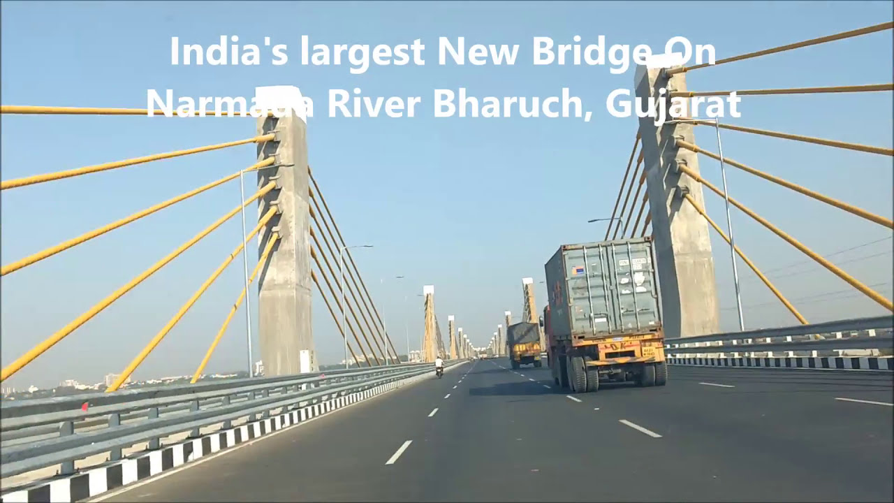 Discover the Stunning New Cable Bridge on Narmada River in Bharuch, Gujarat - Full Video Tour