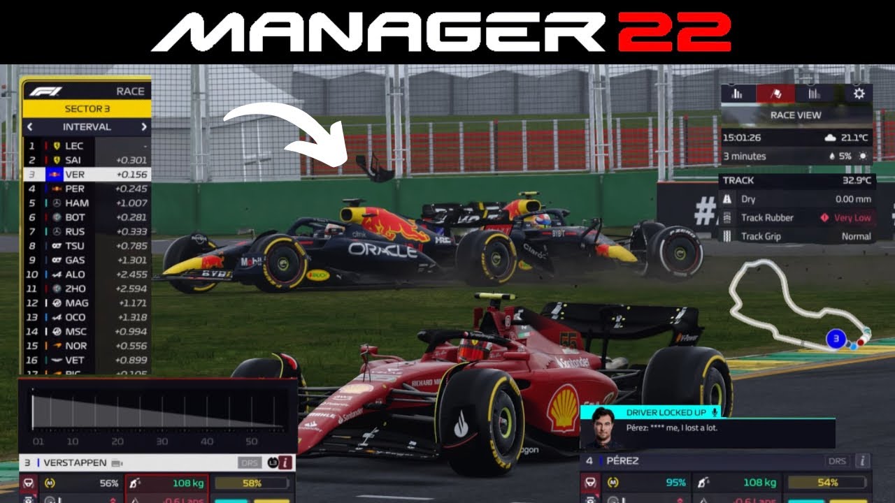 Sergio Perez TAKES OUT Max Verstappen In F1 MANAGER 22! | F1 Manager 2022