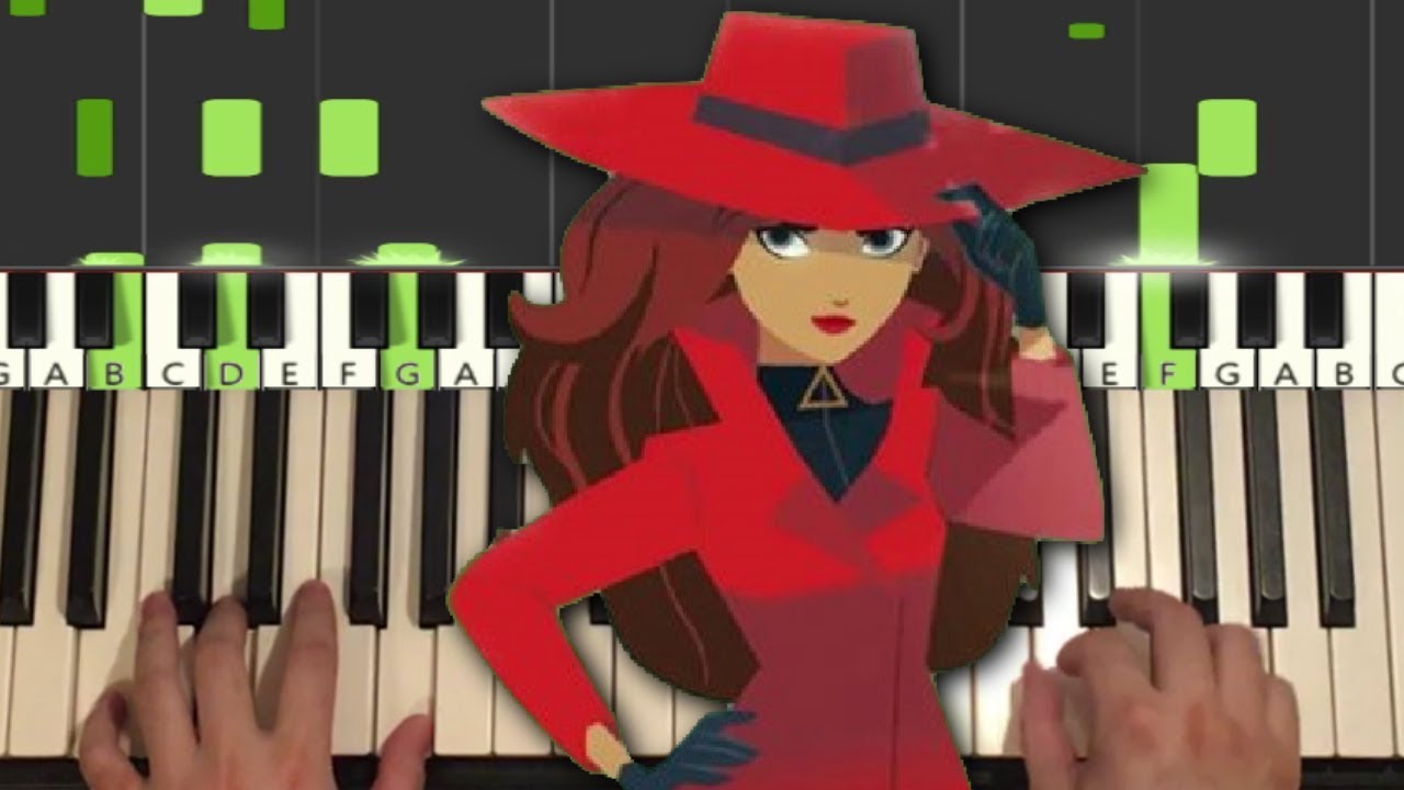 Carmen Sandiego - Theme Song (Piano Tutorial Lesson)