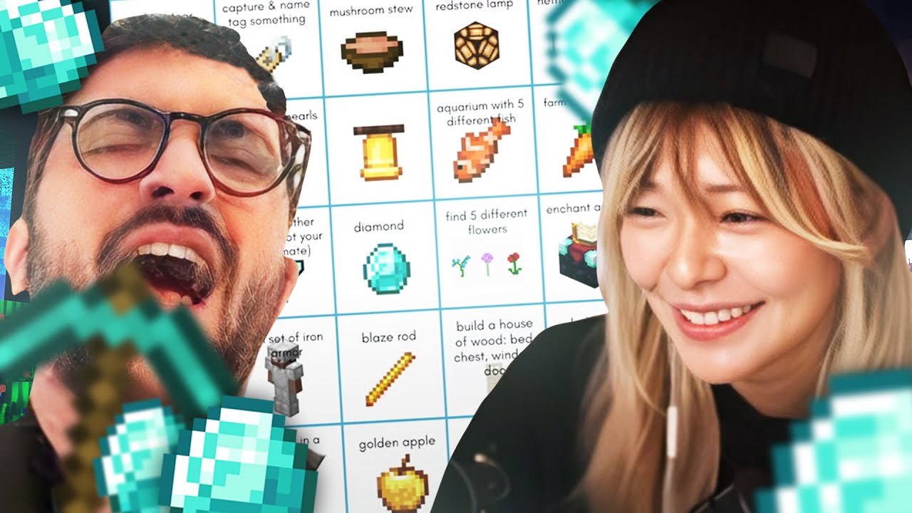 I dominated PROS in MINECRAFT BINGO CHALLENGE ft @CellBits @AREtoilesMC & @fuslie