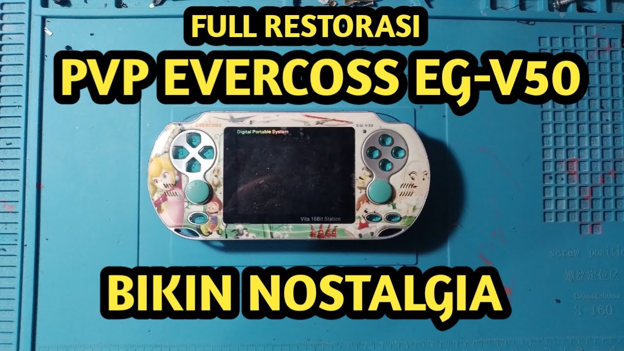 Servis PVP Evercoss EG-V50 game video 16Bit mati total | Restorasi PVP Evercoss 16Bit