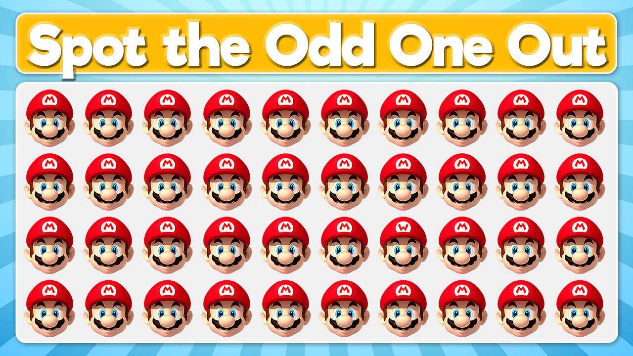 Spot the Odd One Out Super Mario Bros.