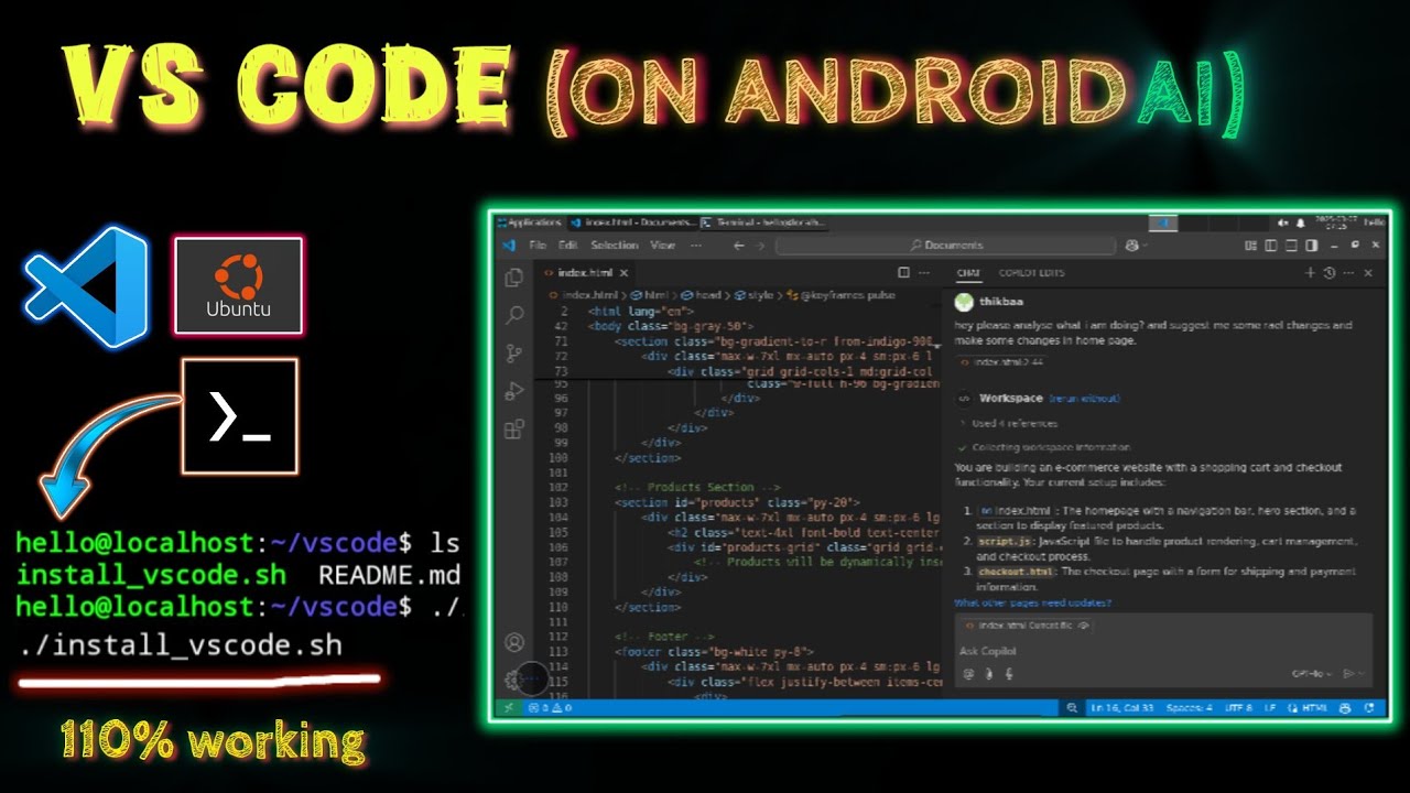 How to Install VS Code with Copilot AI on Android?