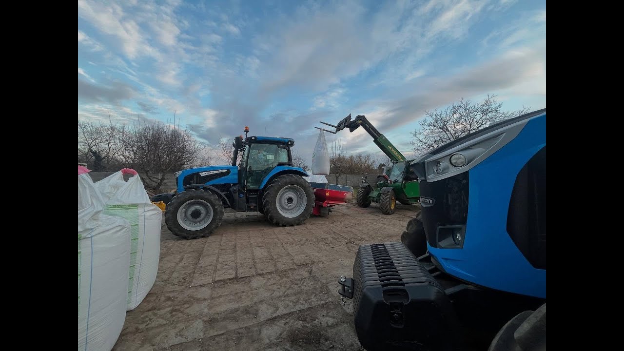Műtrágya szórás a szántásokra! Landini 6-145RS/Landini 7-230/John Deere 3200/Manitou 733-115