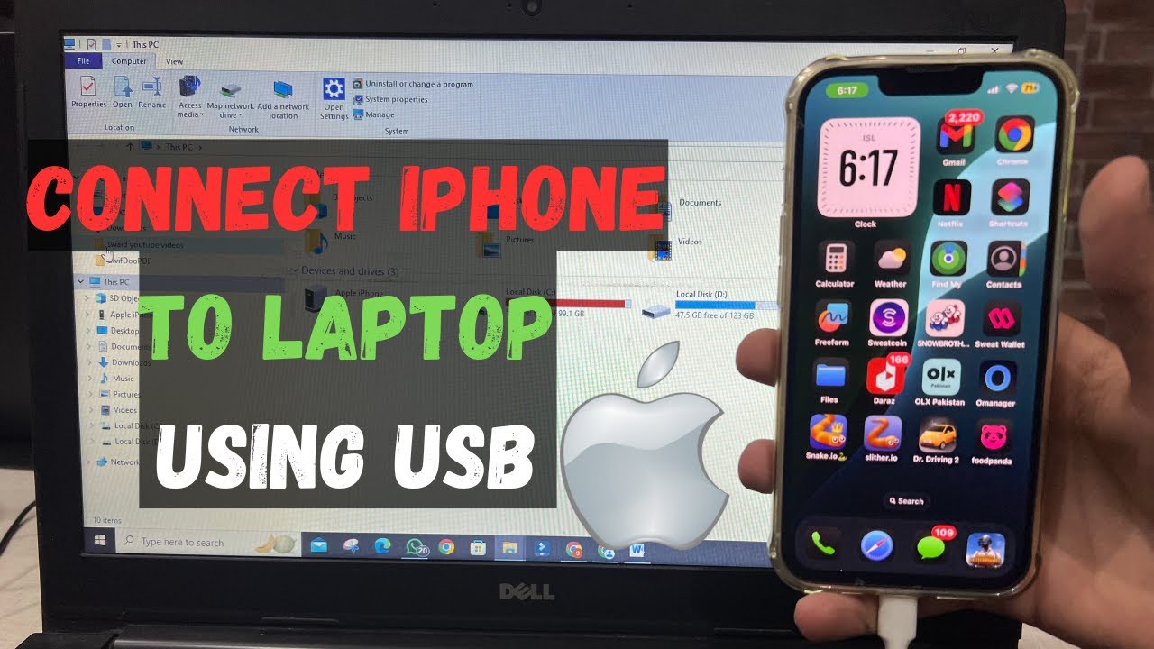 Как подключить iPhone к ноутбуку через USB | ПК с Windows/компьютер