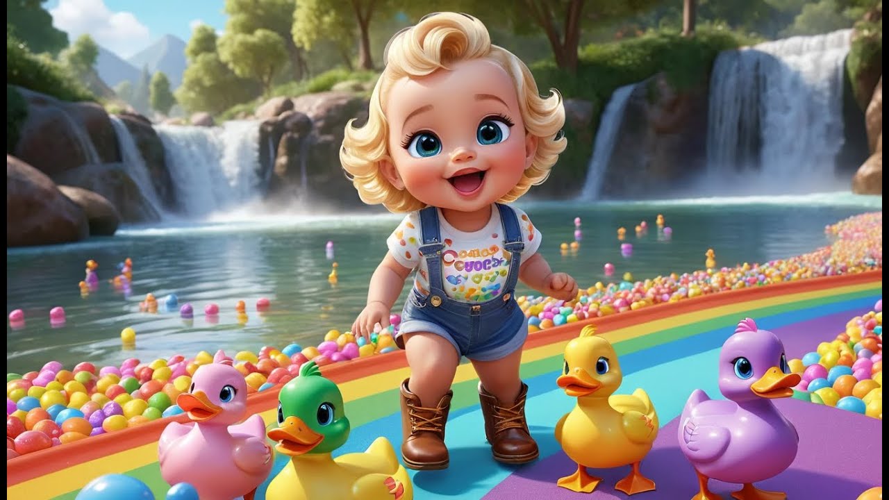 Five Little Ducks on Candy River | Sweet Counting Nursery Rhyme for Kids | Fun Learning Song