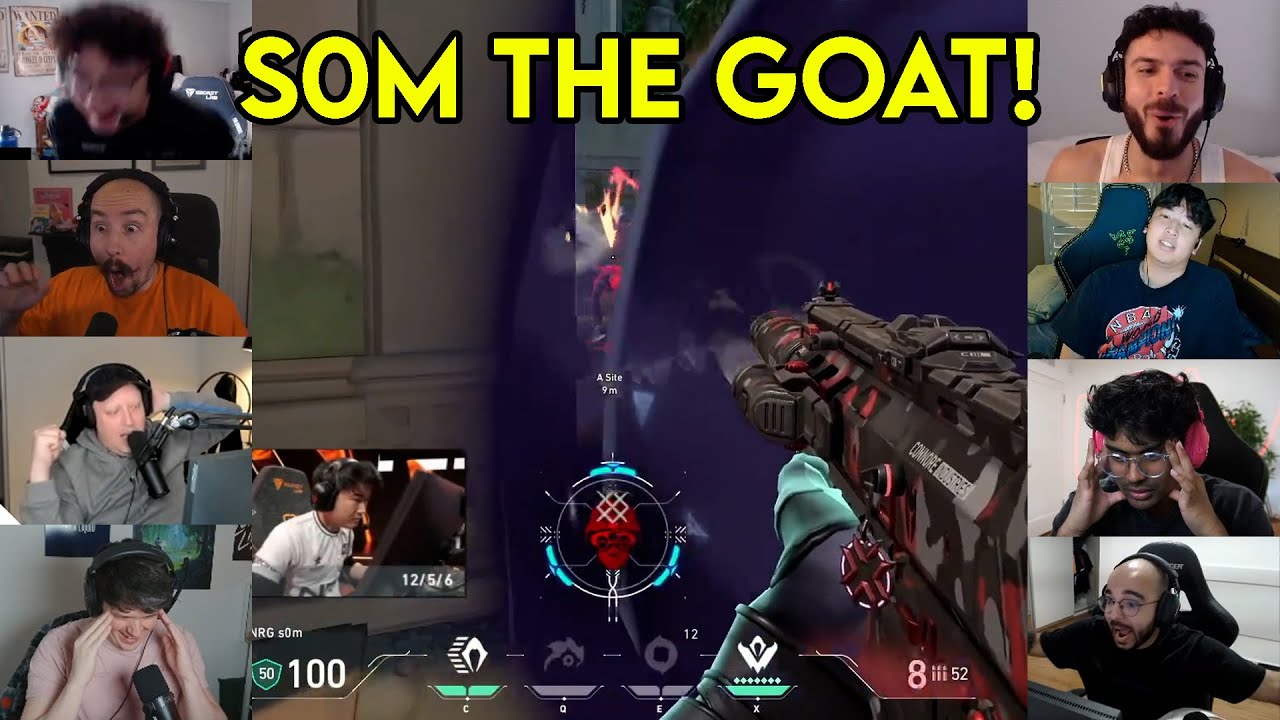 Valorant Streamers Reacts To NRG s0m Insane 1v2 CLUTCH Against FURIA In VCT