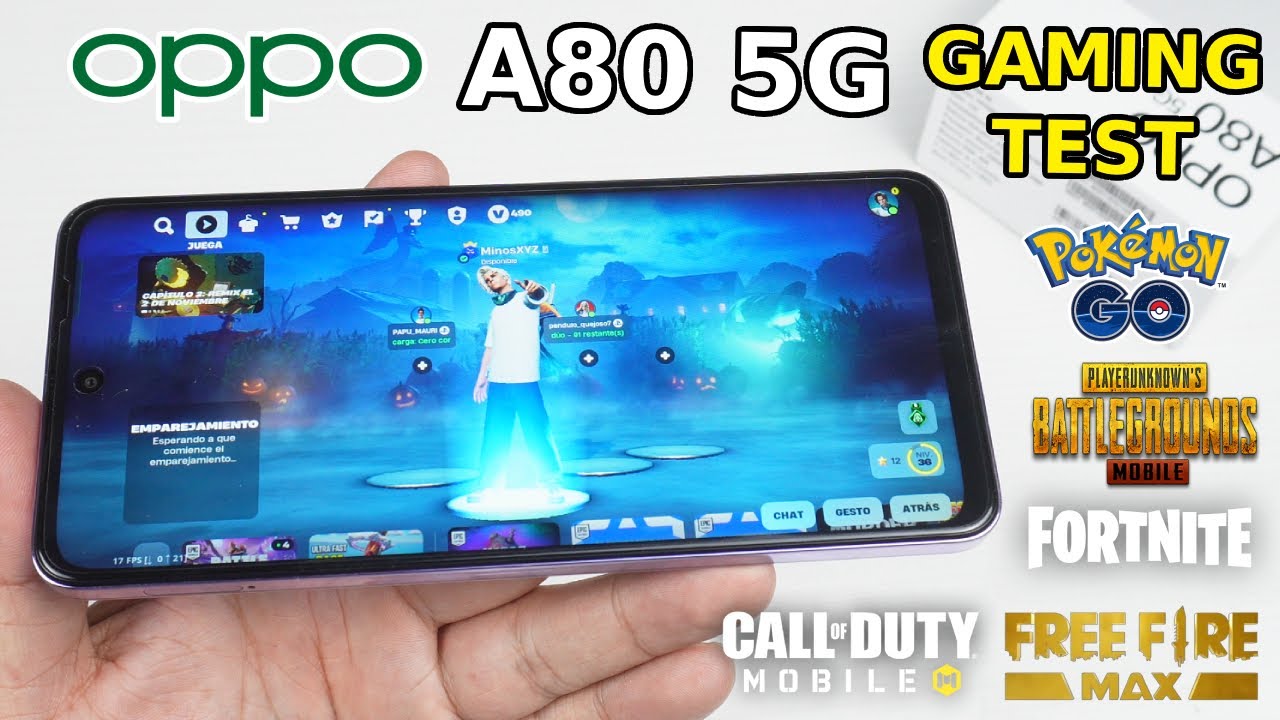 OPPO A80 5G | Gaming TEST | Free Fire, Fortnite, PUBG y COD Mobile (Prueba GAMER)