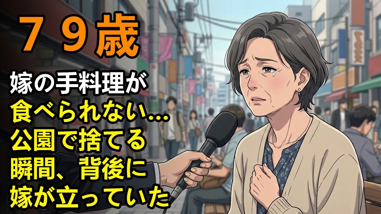 79歳、嫁の手料理が食べられない...公園で捨てる瞬間、背後に嫁が立っていた