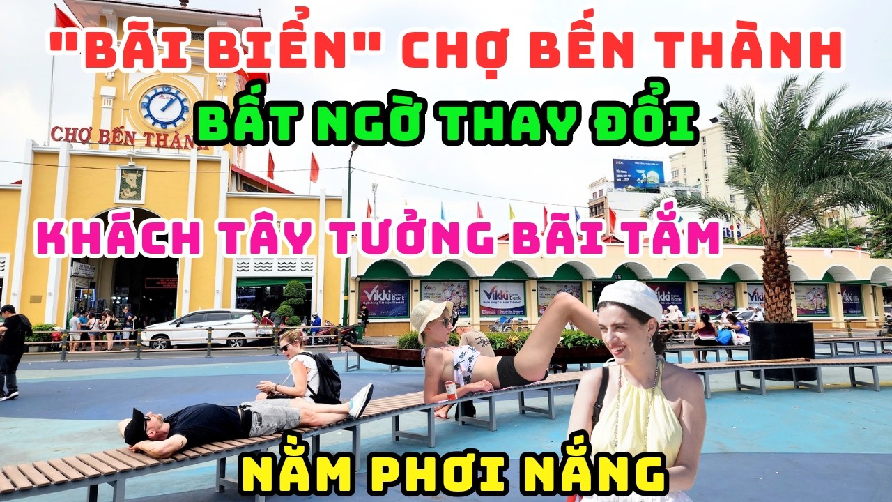 CHỢ BẾN THÀNH BẤT NGỜ THAY ĐỔI DIỆN MẠO QUẢNG TRƯỜNG ĐI BỘ, DƠ BẨN NHẾCH NHÁC SẼ ĐƯỢC SƠN SỬA RA SAO