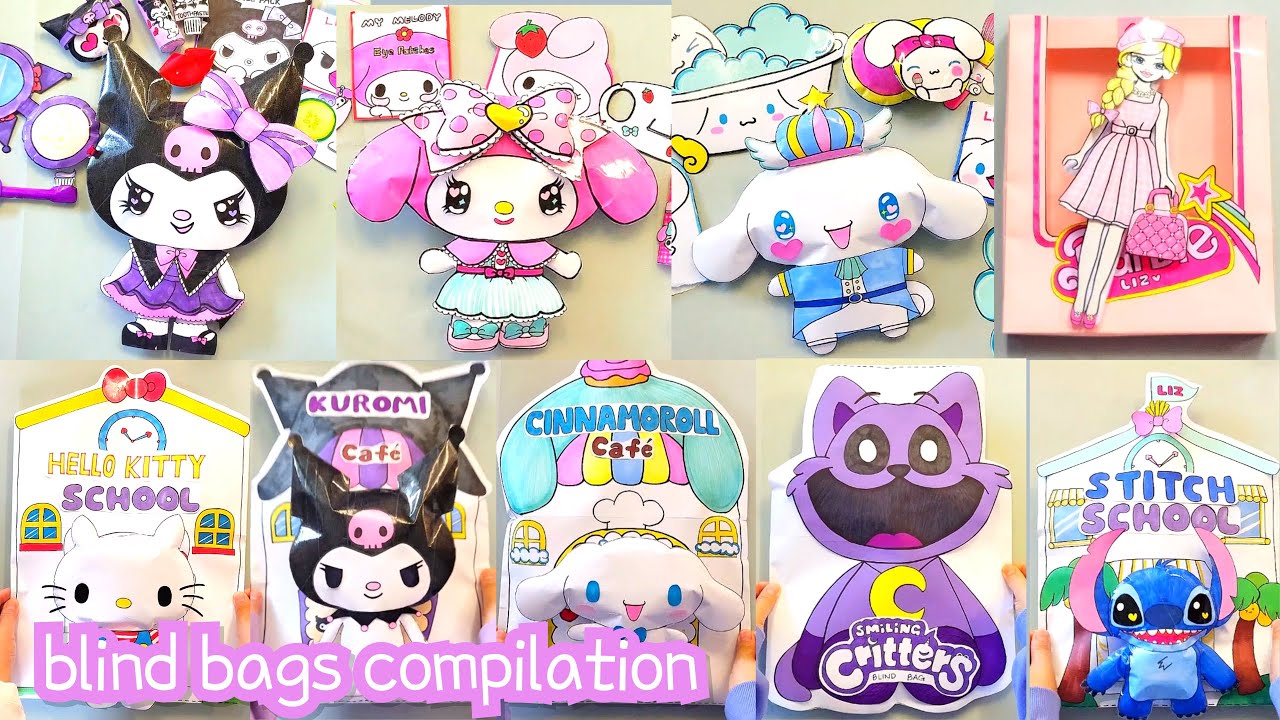 paper diy 😸 Paper Blind Bags unboxing compilation