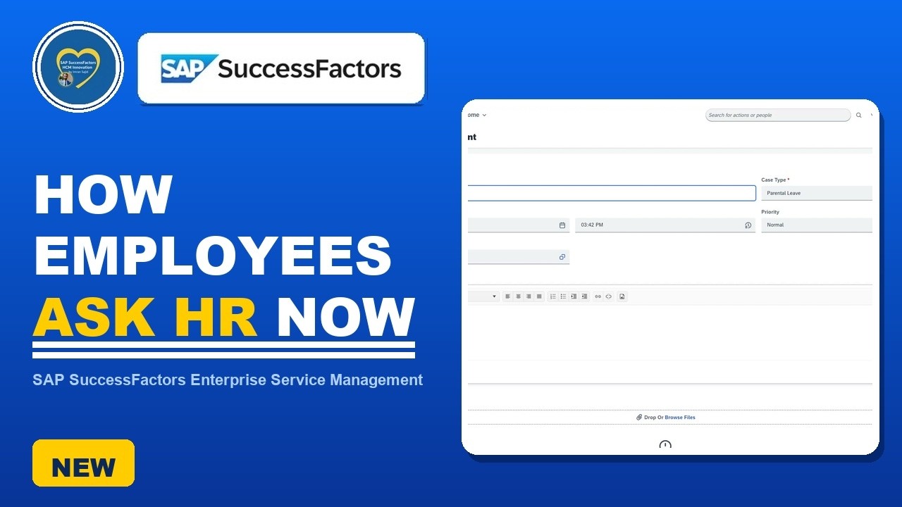 SAP SuccessFactors New Enterprise Service Management for Employees