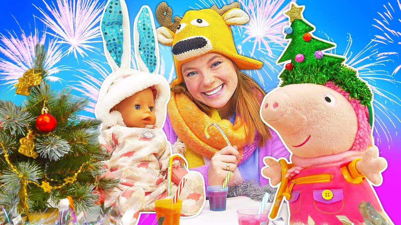 Spielspaß mit Peppa Wutz. 🎄☃️🎅🏻 Baby Born geht auf den Weihnachtsmarkt. Puppen Video für Kinder