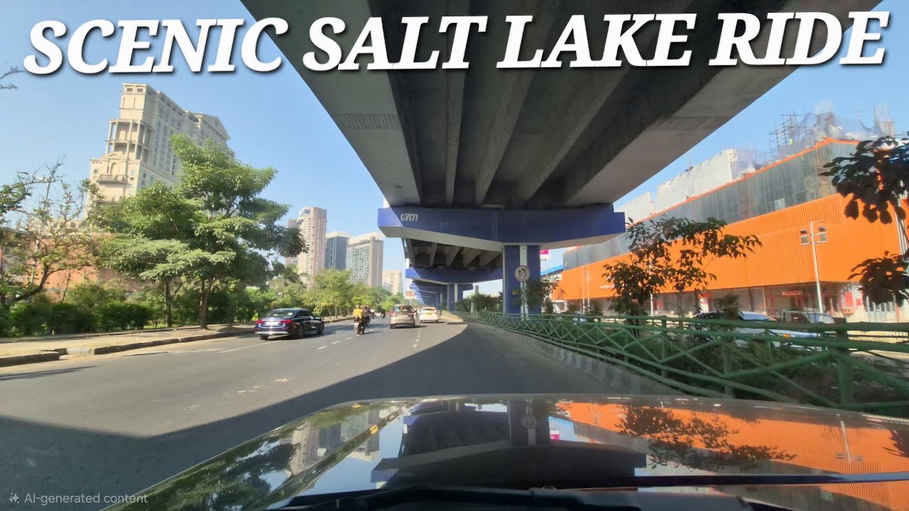 Chingrighata to Salt Lake Drive | Afternoon Downtown Drive | Kolkata Driving Tour | 4K Drive
