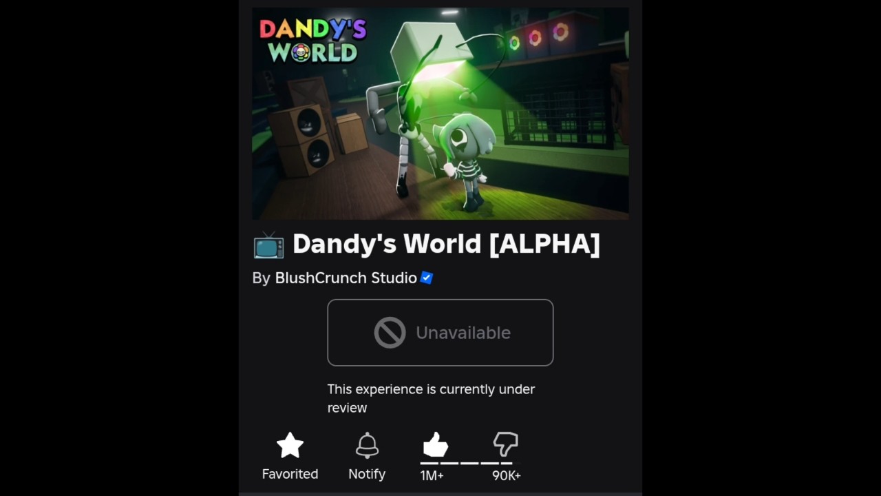 The reason why Dandy's World got taken down for an hour #dandysworld #roblox #shorts