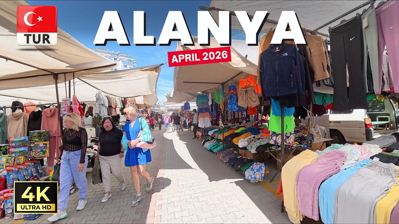 Alanya Mahmutlar Saturday Fake Market | Antalya Turkiye | April 2026 [4K HD]