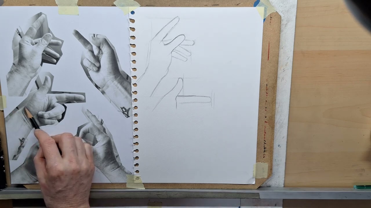Sketching my hands