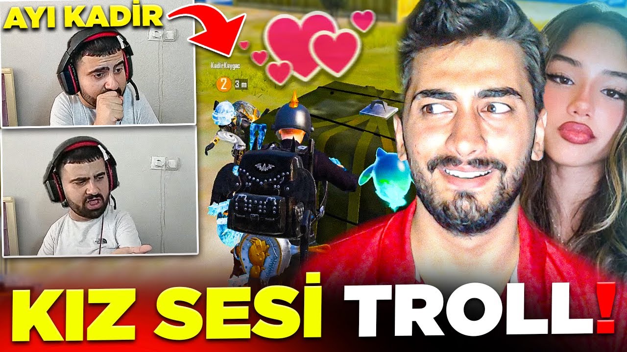 KADİR'İ FAKE KIZ SESİ İLE TROLLEDİM! (K&Uuml;F&Uuml;R ETTİ!) 😂 | PUBG Mobile