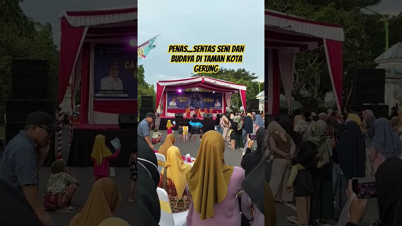 PENAS. Pentas seni dan budaya di taman Kota Gerung Lombok Barat