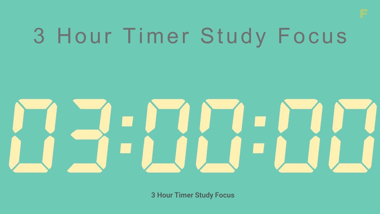 3 Hour Timer Study Focus
