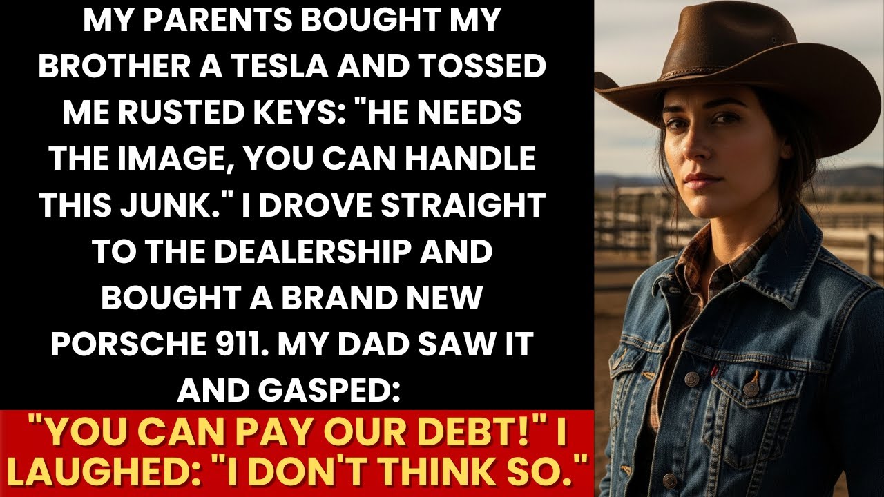 Parents Bought Bro A Tesla, Gave Me Old Car—I Bought A Porsche And Said “I’m Not Paying Your Debt”
