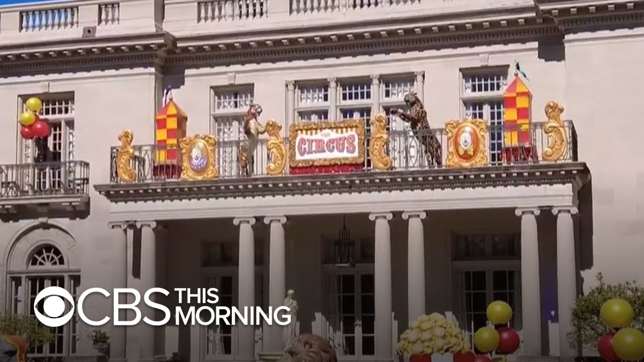 Houses in New Orleans are transformed into Mardi Gras floats