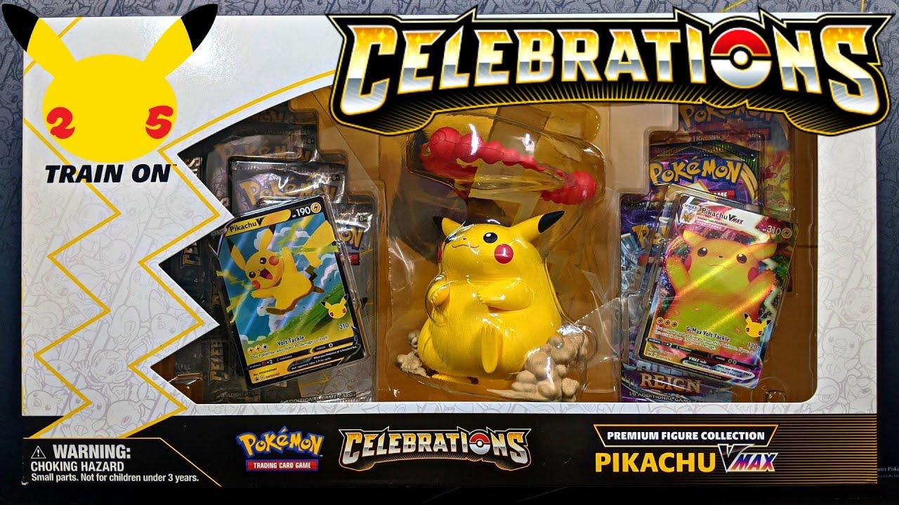 [4K] Pokemon Celebrations Premium Pikachu VMAX Figure Collection Box