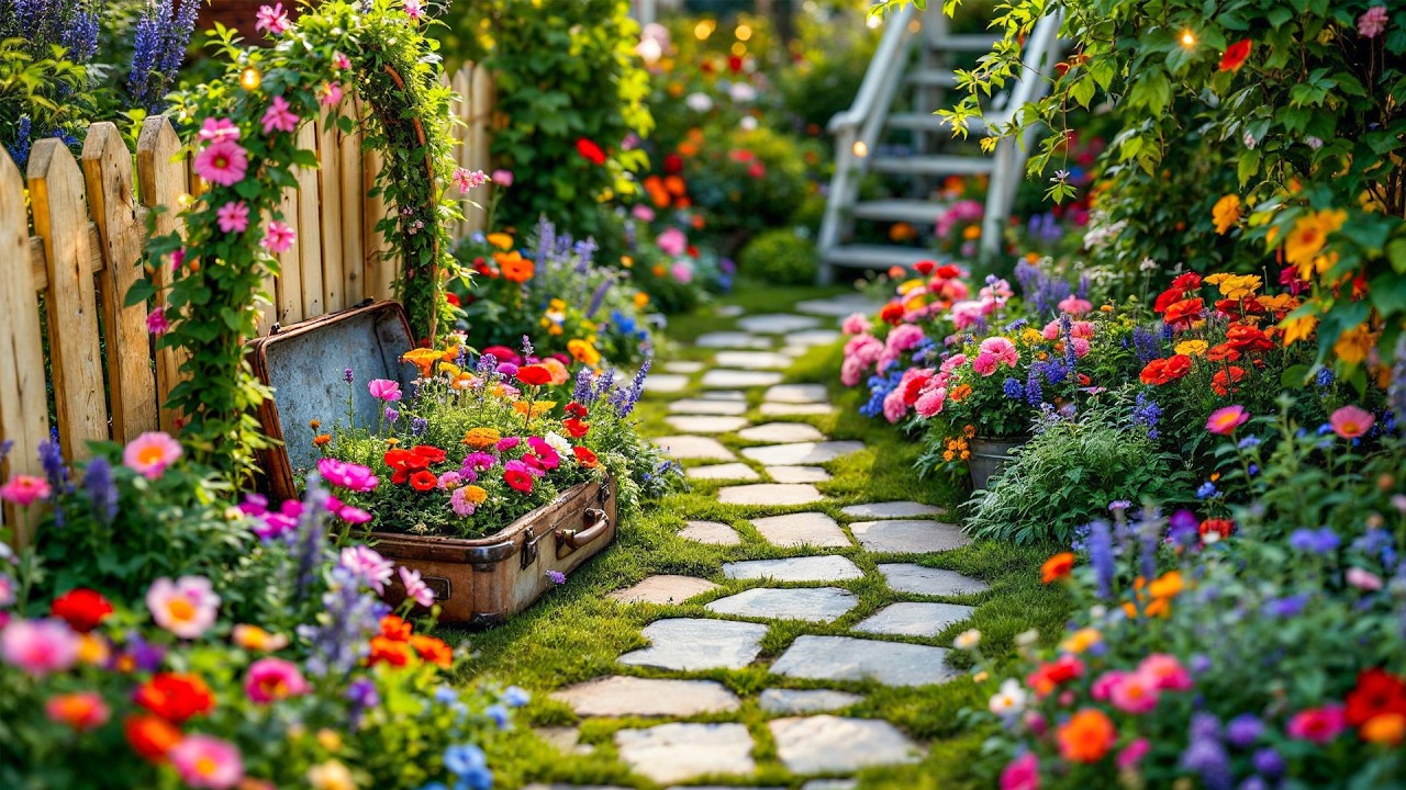 DIY Small Garden Design with Recycled Materials  Easy & Budget Friendly Ideas