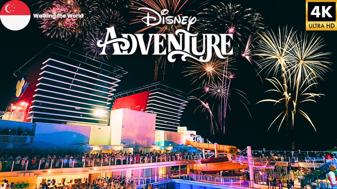 Lion King Fireworks on Disney Adventure Cruise FULL Show | Celebration in the Sky [4K]