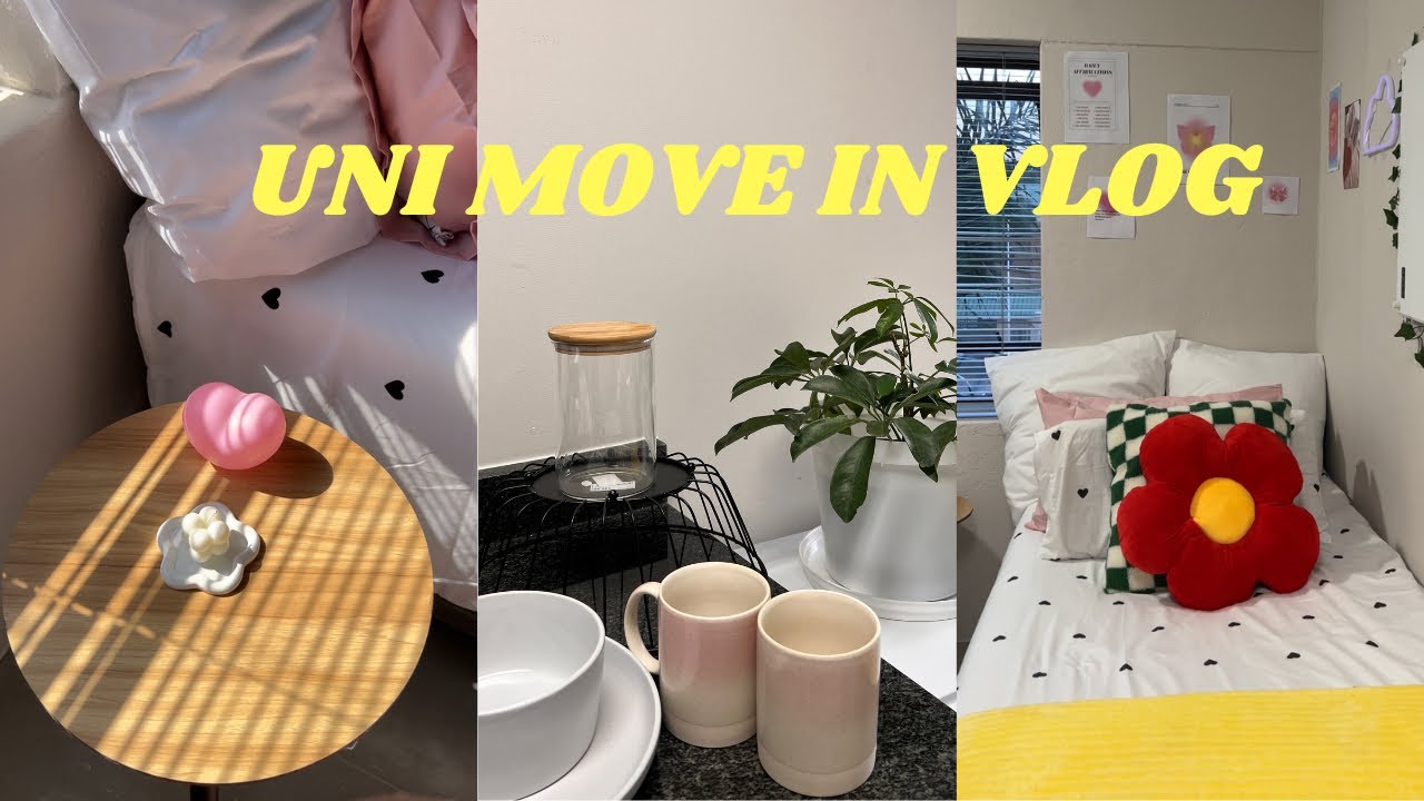 Uni Move in Vlog: Pinterest room + decorating + shopping + Haul + room tour. | Wits University