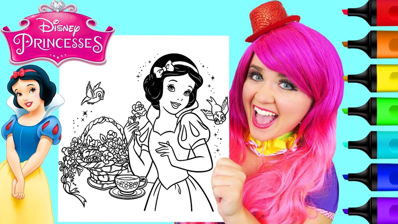 Coloring Snow White Disney Princess Coloring Page Prismacolor Markers | KiMMi THE CLOWN