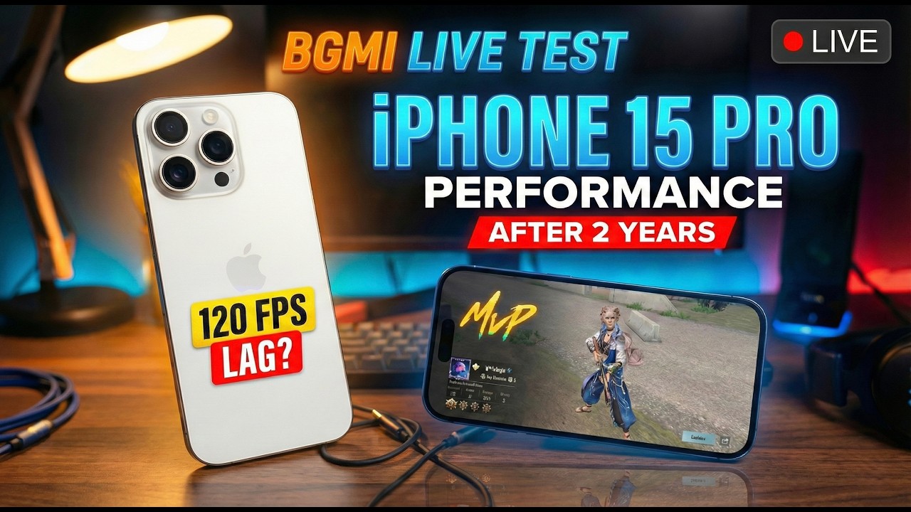iPhone 15 Pro 120 FPS BGMI TEST🔥 | BGMI LIVE TELUGU #bgmi #bgmitelugu #iphone15pro #120fps