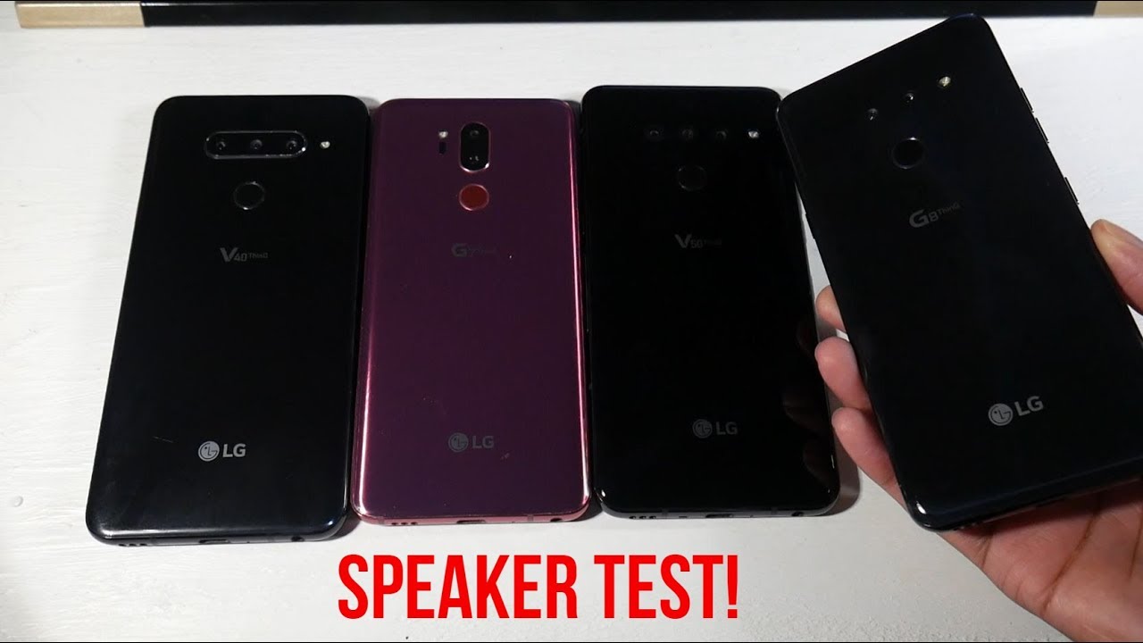 LG 40 VS LG V50 VS LG G7 VS LG G8 - Blind Speaker Test (2020)