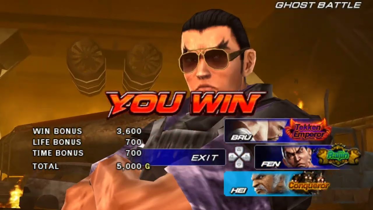 KAZUYA GHOST BATTLE PART3 TEKKEN6 RANK UP