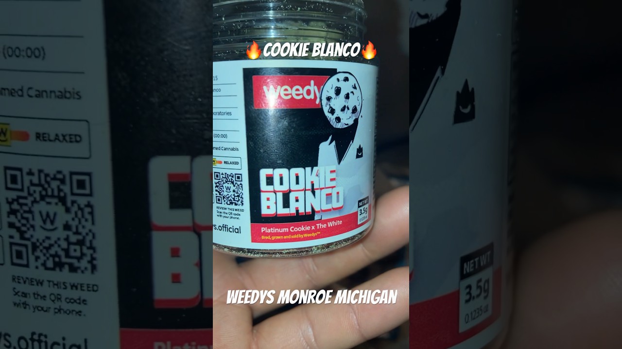 Cookie Blanco from Weedys dispensary in Monroe Michigan platinum cookie x the white #weedys