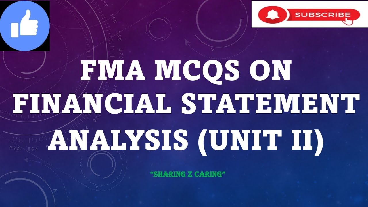 CHSE +2 2nd yr. Commerce//FMA//MCQS on Financial statement analysis