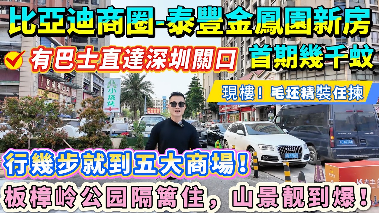 6200/平現樓筍盤🔥行幾步就到五大商場😍【比亞迪商圈-泰豐金鳳園】84-98平靚戶型 毛坯精裝任揀！板樟岭公园隔篱住，山景靓到爆！有巴士直達關口🚌比周邊盤平一大截🔥性價比超掂！#退休 #大亞灣樓盤